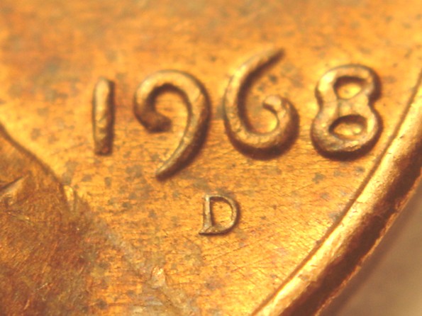1968-D-Lincoln-Memorial-Cent---Two-Different-Mint-Mark-Styles?